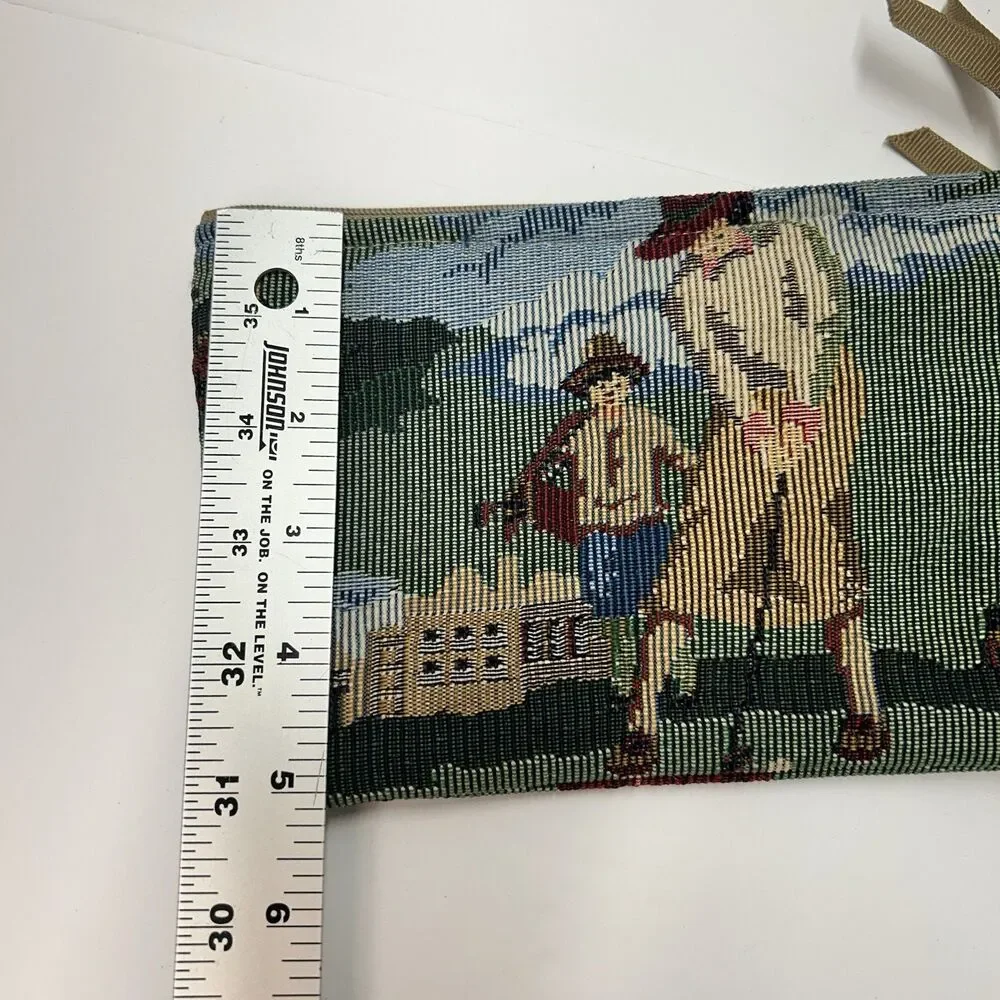 VTG Tapestry Golfer Tapestry Pouch Makeup Case Designs By Sandra USA Handcrafted
